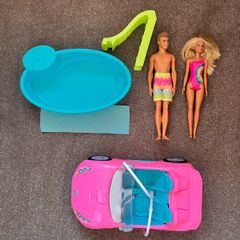 barbie bundle :car , pool plus 2 dolls