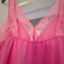 Pink lace trim top Image 3
