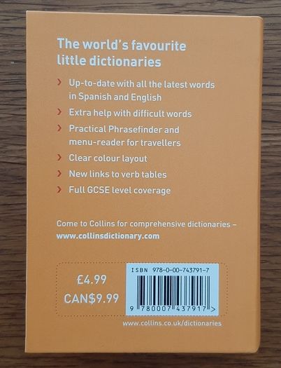 Brandnew Spanish dictionary