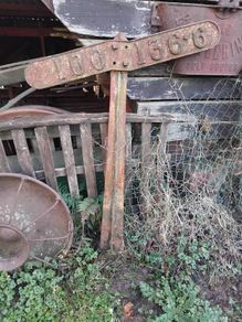antique railway sign