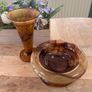 3 pieces of Davidson amber cloud glass Image 3