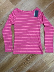 Brand New Ladies Pink Striped Top Size 10