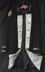 British Military Coat Costume Black Wool