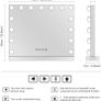 SALE | Bluetooth Hollywood Vanity Mirror with Lights, USB Charging, Touchscreen Control for Bedroom, Large 15 Dimmable LED Bulbs Makeup Mirror Image 2