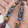 Antique Venetian Style Mix Gabri & Floral Glass Beads Necklace Image 9