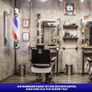 58cm LED Barber Pole Light Rotating Red Blue White Salon Sign Image 4