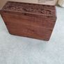 Vintage Carved Wood Box, Trinket Box Floral Design Wood, Atom Chicago Image 9