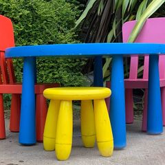 IKEA mammut kids table, chairs, stool