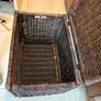 Foldable Vintage Natural Rattan storage chest - dark brown Image 2
