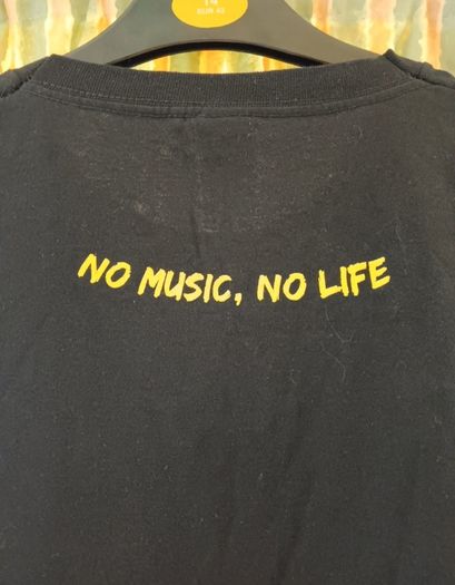 Black - Tower Records Dublin - No Music No Life - T Shirt. Large: 54cm, Length: 67cm. Great Condition.