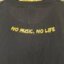 Black - Tower Records Dublin - No Music No Life - T Shirt. Large: 54cm, Length: 67cm. Great Condition. Image 7