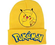 Pokemon Cute Pikachu Kids Knitted Hats Beanies Cartoon Anime Print Caps Heat Comfortable Casual Hat Birthday Gifts