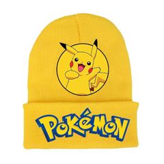 Pokemon Cute Pikachu Kids Knitted Hats Beanies Cartoon Anime Print Caps Heat Comfortable Casual Hat Birthday Gifts