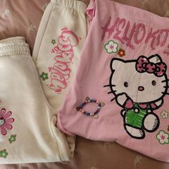 Hello kitty bundle - joggers, tee and charm bracelet