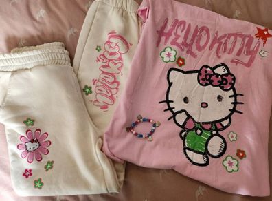 Hello kitty bundle - joggers, tee and charm bracelet