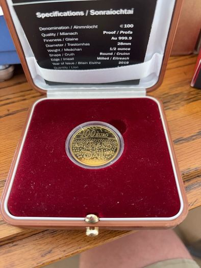 Irish Gold Proof commemorative coins