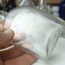 467 - Set of 6 Vintage Clear Glass Cork Screw Top Collectible Decorative Bottles Image 5