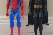 Like New -Marvel action figures- Batman &amp; Spiderman