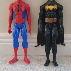 Like New -Marvel action figures- Batman & Spiderman