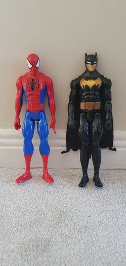 Like New -Marvel action figures- Batman & Spiderman