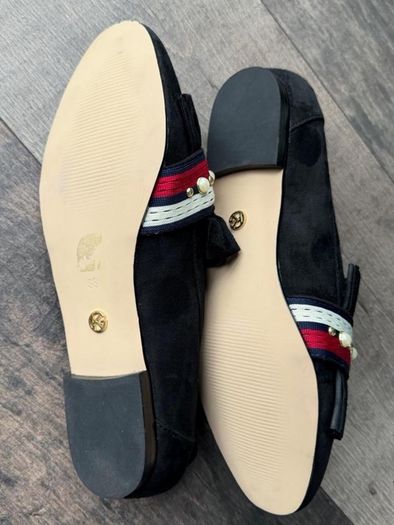 Kurt Geiger London 5/38 UK Black Suede Loafers Gives such a Gucci vibe