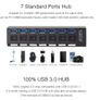 USB 3.0 Hub USB Splitter 7 Port Expander With Switch Power Adapter FAST SPEED Image 3