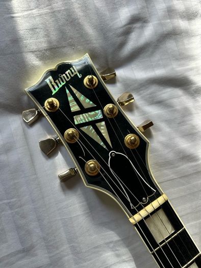 1987 Burny Les Paul Custom Alpine White Split Diamond Inlay