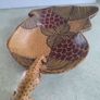 African Leopard Drinking Fruit Bowl and hand made carved wood. Image 9