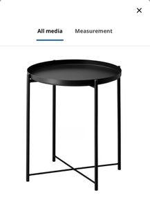 IKEA Gladom black tray table x2