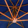Hanging Parasol with Pole Azure Blue 3.5x2.9 m Solid Fir Wood Image 4