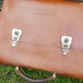 Vintage 70s Vintage Leather BAG 16,2" x 14" Image 10