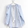 Pre Owned River Island Light Blue Boho Lace Trim Blouse Image 3