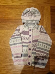 baby cardigan and hat set