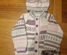 baby cardigan and hat set