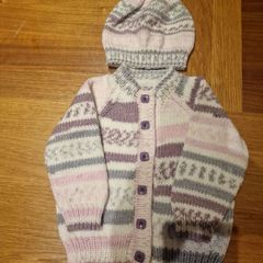 baby cardigan and hat set