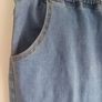 Elastic Waist Ankle Jeans with cuff. Image 4