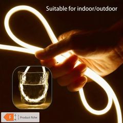 5M  WARM LIGHT Flexible LED Neon Light Strip, USB Powered, Touch Control,