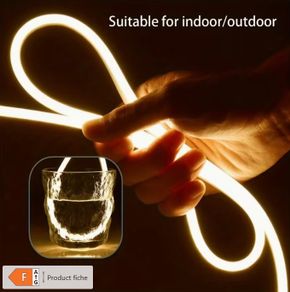 5M  WARM LIGHT Flexible LED Neon Light Strip, USB Powered, Touch Control,