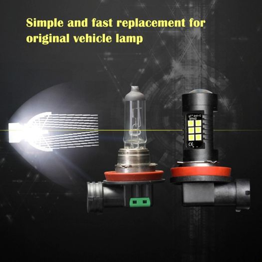 2Pcs H8 H11 Led HB4 9006 HB3 9005 Fog Lights Bulb 3030SMD 1200LM 6000K White Car Driving Running Lamp Auto Leds Light 12V 24V
