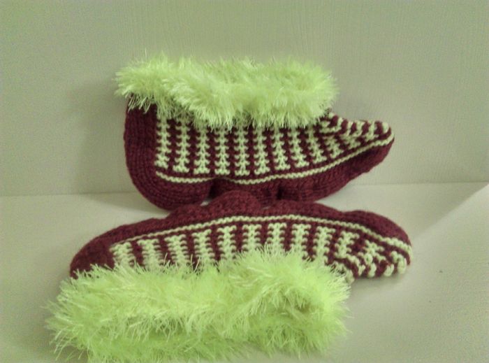Knitted Slippers x 2