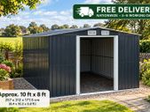 XL Metal Shed Tool Shed, Galvanised Metal