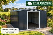 XL Metal Shed Tool Shed, Galvanised Metal