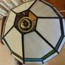 Table Lamp. Glass shade and marble base. Image 2