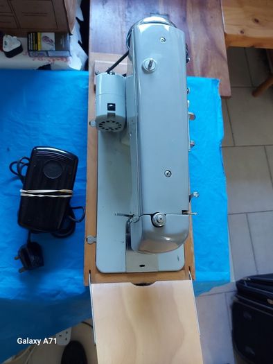Novum Electric Sewing Machine with Sew-Tric Motor with Pedal and power supply, Round Pin Plug, A true Blast from the Past