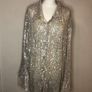Boohoo champagne sequinned blouse (size 28) Image 8
