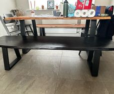solid acacia wood dinner bench