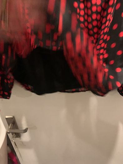 Dramatic polka dot blouse