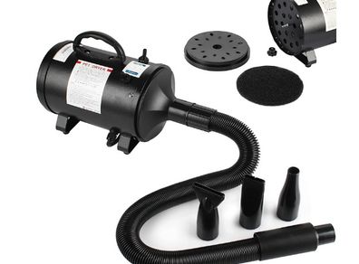2800W Pet Water Blower, Pet Hair Dryer with Hose, 3 Optional Nozzles