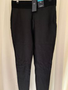 New M&S Black Coated Leggings