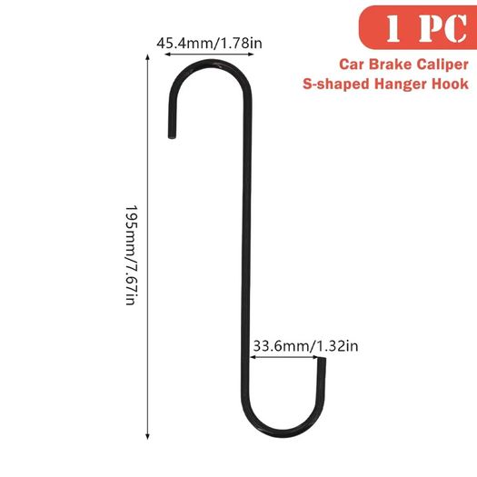 2x Car Caliper S Shape Hanger Hooks Suspension Disc Service Brake Pad Replacement Parts Help Compress Piston Repair Tool